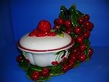 CHERRY 3-Dimensional Candy Dish Jar Tray Cherries *NEW!*