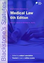 Blackstone's Statutes on Medical Law (Blackstone's Statute Series)