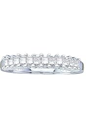 0.50CTW PRINCESS DIAMOND LADIES INVISIBLE RING