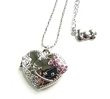 Sanrio Hello Kitty Rose Locket Pendant Necklace With Pink Rhinestones Newest Collection -- We Have...