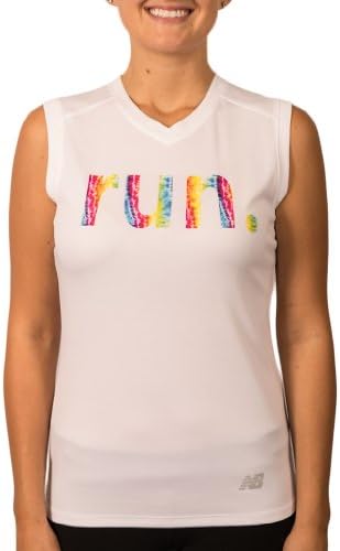 Speedy Banana Women's New Balance Singlet "Run." Small White