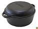 Lodge Logic 5 Qt Double Dutch Oven and Casserole with Skillet cover set, 10-1/4-Inch in diameter