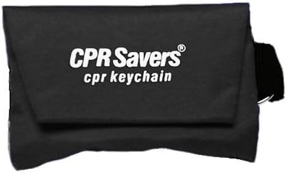 CPR Mask and Gloves Key Chain Kit - Black