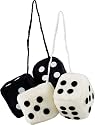 FUZZY DICE -- WHITE & BLACK