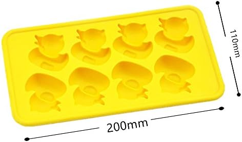 CCloud Duck Shape Ice Molds - Food-Grade Silicone mold 8 Cuttie Ducks Yellow