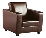 Tempo Black Faux Leather Arm Chair / Sofa Couch