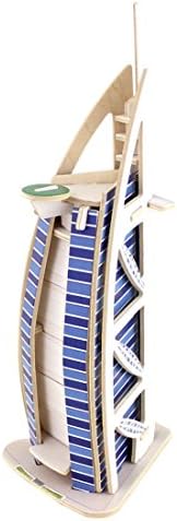 Burj Al Arab 3D Wooden Jigsaw, Dubai Architecture Jigsaw Puzzle for Kids