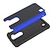 LG Escape 3 Case, LG Phoenix 2 Case, LG K8 Case, LK [Shock Absorption] Hybrid Armor Defender Protective Case Cover for LG Escape 3 / LG Phoenix 2 / LG K8, Blue