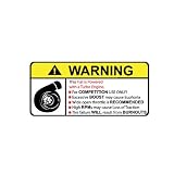 Fiat Turbocharger Type II Warning sticker decal 