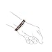 UHIBROS Stainless Steel Leather Bracelet, Men's Leather Rope Wrist Bracelet 8.3 Inch (Light Brown)