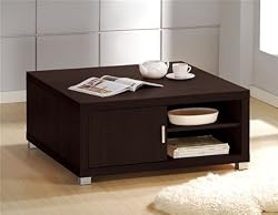 Contemporary Cappuccino Finish Coffee / Cocktail Table