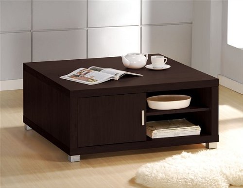 Contemporary Espresso Finish Coffee / Cocktail Table