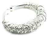 Monili Ladies Adjustable Coiled Silver Ring