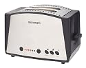 Micromark 2 Slice Toaster Stainless Steel & Black Toaster with LED