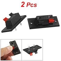 Gino 2 Pcs Red Black Spring Loaded Speaker Terminal Plate
