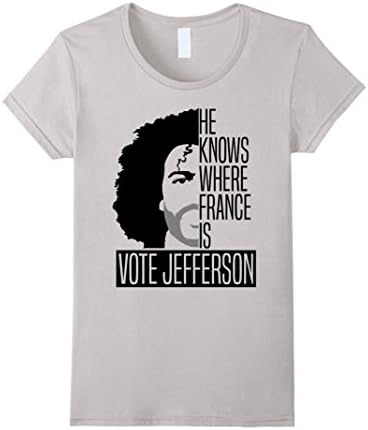 Women's Vote For Jefferson T-Shirt Small Silver