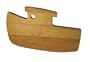 J.K. Adams Maple Cutting Board, Tugboat-Shaped