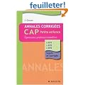 Annales corrig�es : CAP Petite enfance �preuves professionnelles