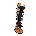 GB67 Girl's Mid-Calf Gladiator Strappy Thong Sandals