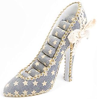 Stars Linen Mannequin Jewelery Holder High Heel Sofa Holder for Rings Stud Earrings Organizer (High Heel)