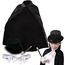Dazzling Toys Children's Magician Set, Includes Hat, Cape, Gloves and Wand.
