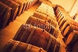 IMAGE OF Wallmonkeys Peel and Stick Wall Decals - Casks in Wine Cellar - 24