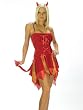 Sexy Devil Corset Costume Red Dress Devil Halloween Costume Flirty Satan Devil Horn and Tail Included