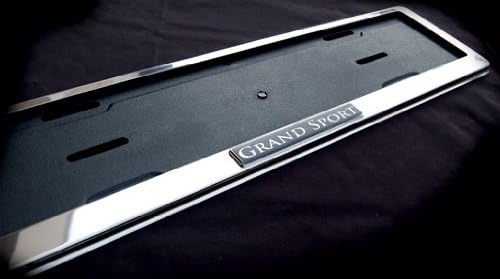 Grand Sport Chrome European Number plate frame set surround 52cm x 12.5cm (2 units)
