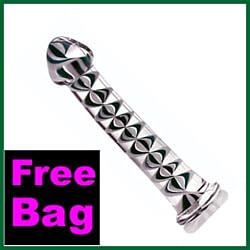 Pyrex Glass Dildo Green Helix 7 1/2" Cock