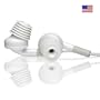 ACOUSTIBUDS - WHITE (3 sizes) Premium Adapters for Earphones AND Bluetooth Headsets. MADE IN THE USA. Adapters only, earphones not included. White, Three Pair & Three Sizes.