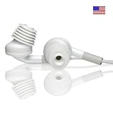 ACOUSTIBUDS, 3 SIZES - Premium Adapters for Earphones AND Bluetooth Headsets. A new solution for in-ear audio. MADE IN THE USA. Adapters only, earphones not included. White, Three Pair & Three Sizes.