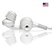 ACOUSTIBUDS - WHITE (3 sizes) Premium Adapters for Earphones AND Bluetooth Headsets. MADE IN THE USA. Adapters only, earphones not included. White, Three Pair & Three Sizes.
