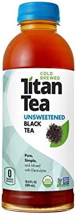 Titan Tea Case, Unsweetened Black, 12 Pack