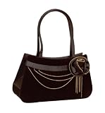 Ce Soir Evening Bag with Flower and Chain design (Black)