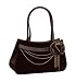 Ce Soir Evening Bag with Flower and Chain design (Black)