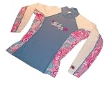 Anti-UV Rash Guard LS Pink/Blue Floral Ladies-XL