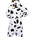 Silver Lilly Unisex Adult Pajamas - Plush One Piece Cosplay Cow Animal Costume