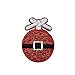 Christmas Ornament - Santa Belt - Red Glitter - Iron on Applique/Embroidered Patch