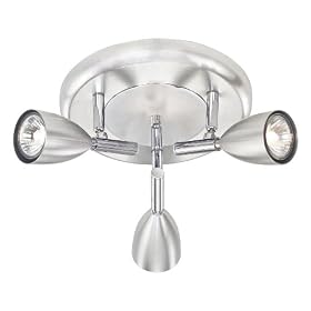 Eglo 88364A Halva-1, Chrome, 3-Light Track Light Fixture by Eglo