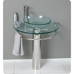 Click to buy Pedestal Glass and Sink Combo from Amazon!