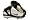Nike 314320 Air Huarache 2K5 Metal Baseball Cleat Mid - White/ Black - 10.5