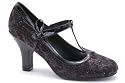 EyeCatchShoes - Womens Paris T-Bar Glitz Shoes