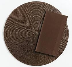 TAG Round Woven Chocolate Placemat