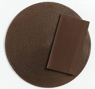 TAG Round Woven Chocolate Placemat