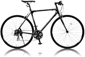 CANOVER(カノーバー) 700&times;25C　特殊加工（バフ研磨）アルミフレーム　クロスバイク　シマノ21段変速ラピッドファイヤー　重量：11.2Kｇ　LEDライト標準装備　CAC-021 VENUS（ビーナス） ブラック