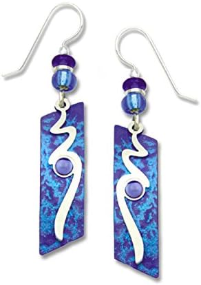 Adajio by Sienna Sky Cobalt Slanted Rectangle Overlay Earrings 7238
