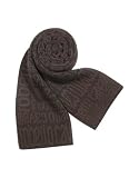 Roberto Cavalli - Roberto Cavalli All Over Signature Knit Long Scarf Brown