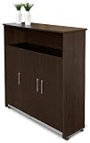 OFM 55116-MAPLE & SILVER Executive Storage Cabinet-Maple and Silver