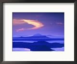 Dawn Sky Over Taal Lake, Home of Taal Volcano, Lake Taal, Batangas, Philippines Collections Framed Photographic Poster Print by John Pennock, 21x17