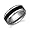 Beveled Edge Black Carbon Fiber 8 mm Comfort Fit Mens Tungsten Wedding Band Ring - Size 7